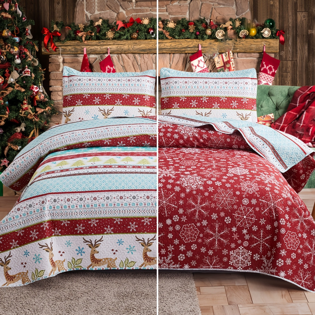 3pcs Christmas  Bedding Set