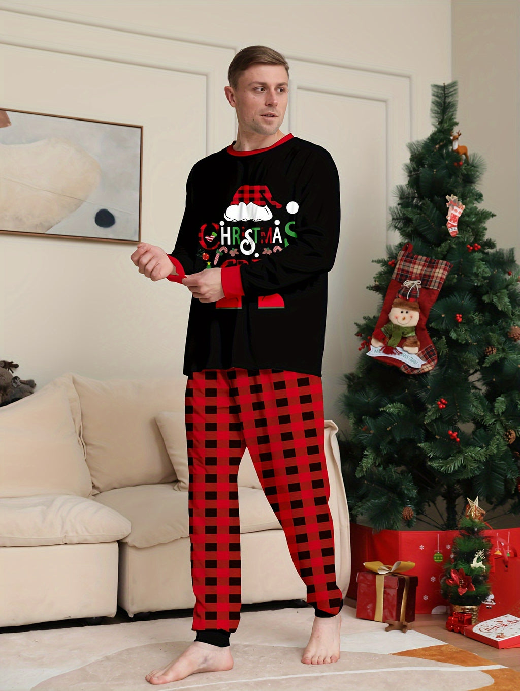 Men's Trendy Casual Christmas Pajamas Sets