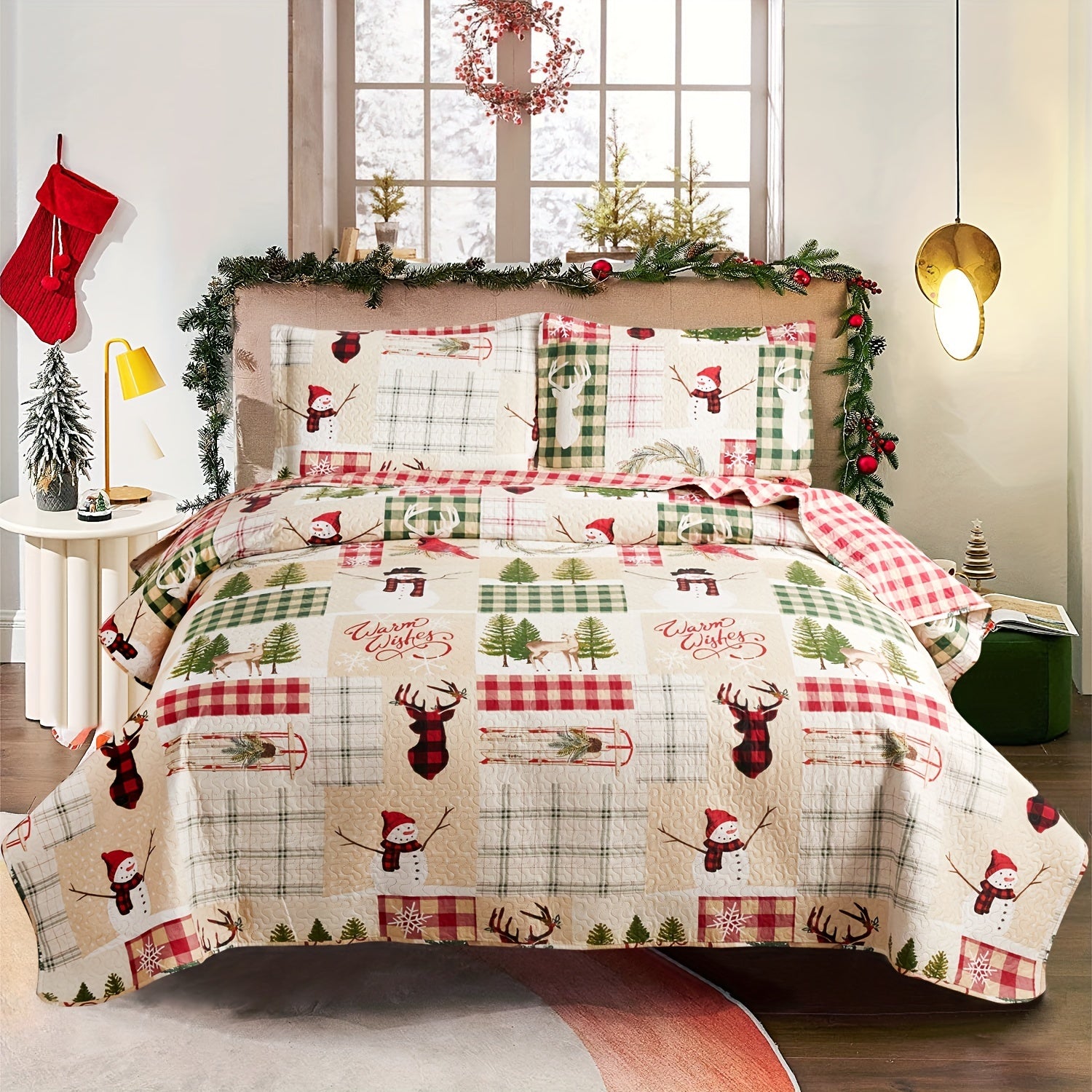 3pcs Christmas  Bedding Set