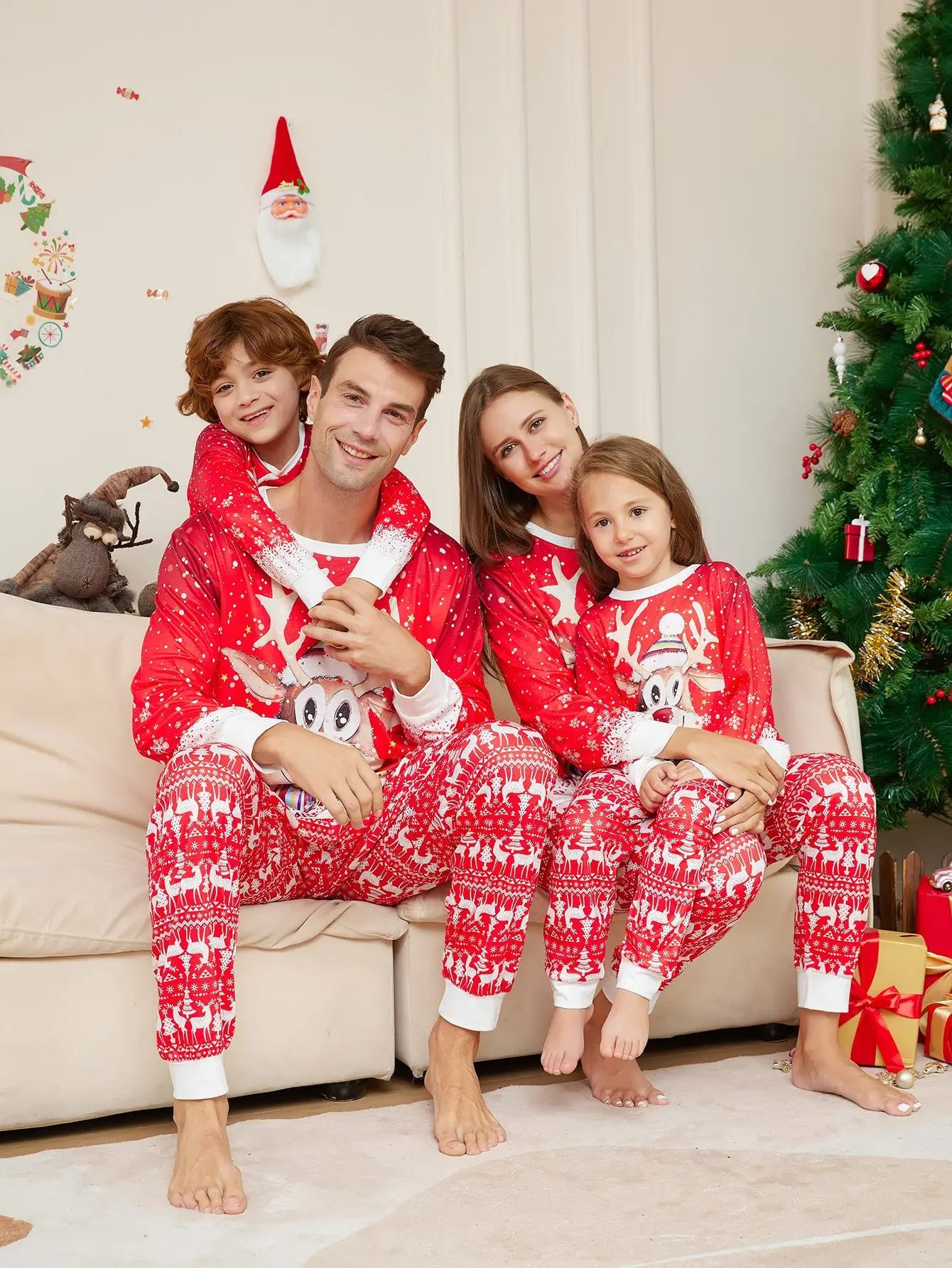 Christmas Pajamas Printed Xmas Family