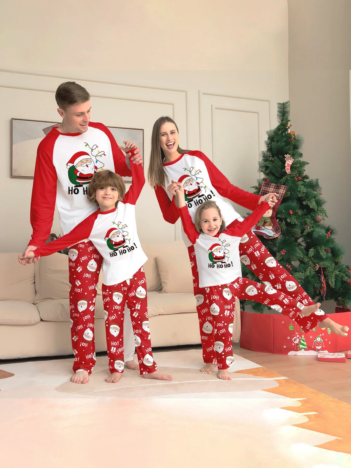 Christmas Pajamas Printed Xmas Family