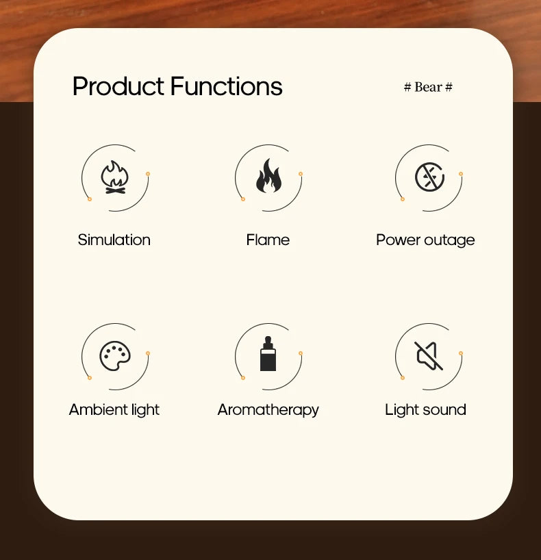 Mini Flame Fireplace Diffuser 140ml