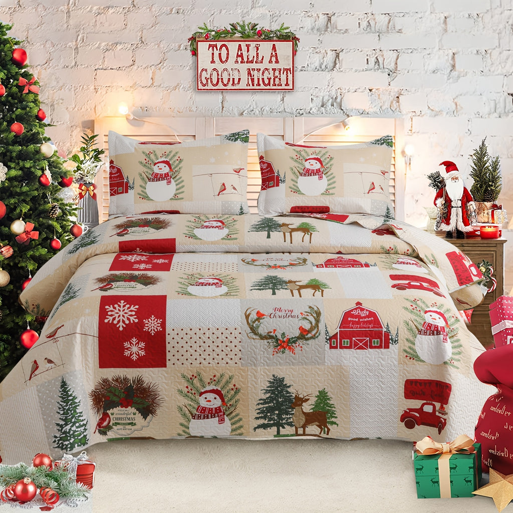 3pcs Christmas  Bedding Set