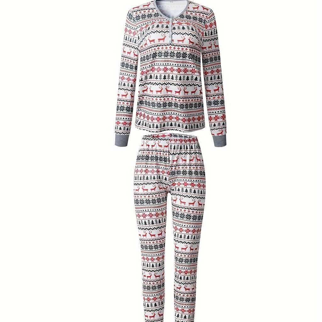 2Pcs Set Christmas Pajamas for Women