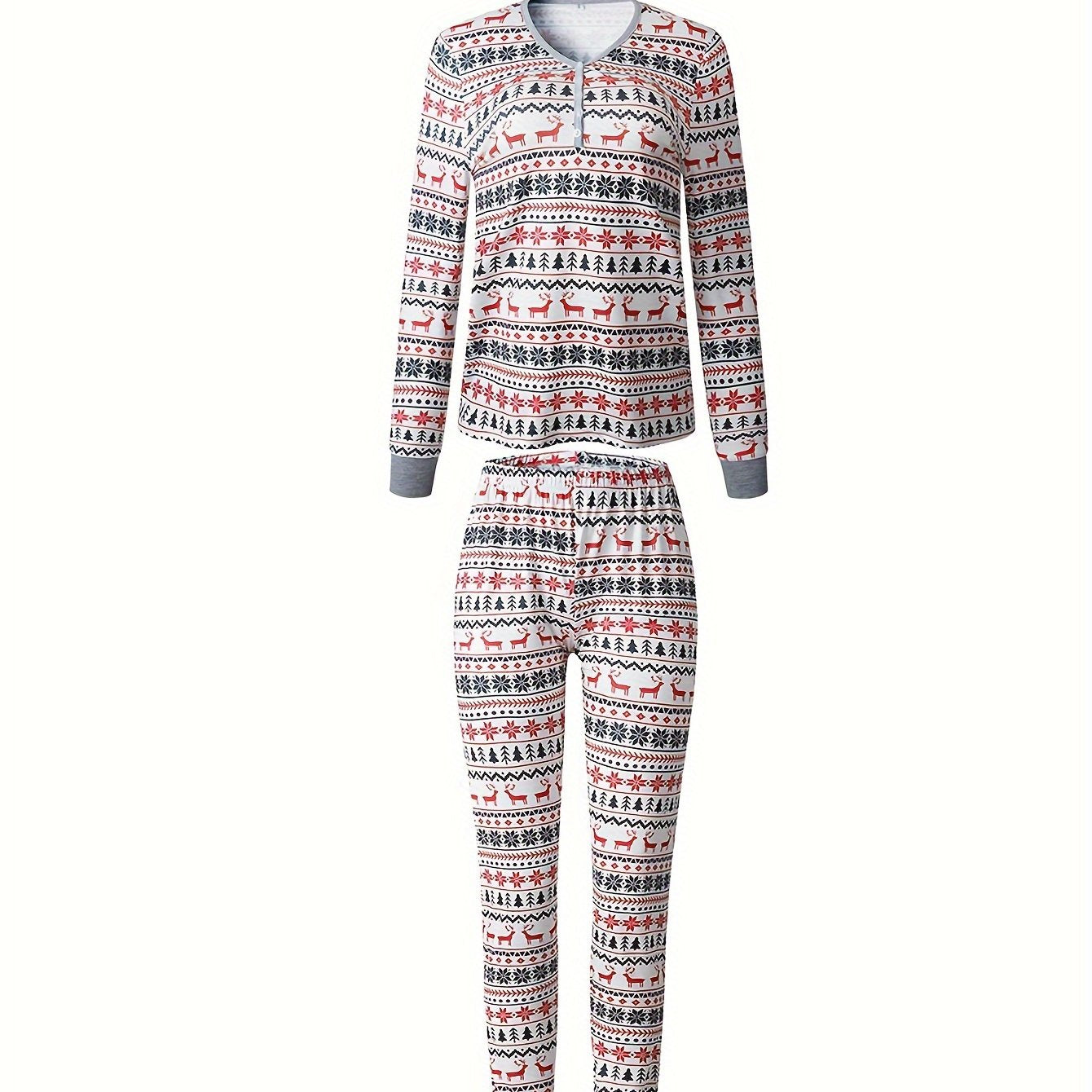 2Pcs Set Christmas Pajamas for Women