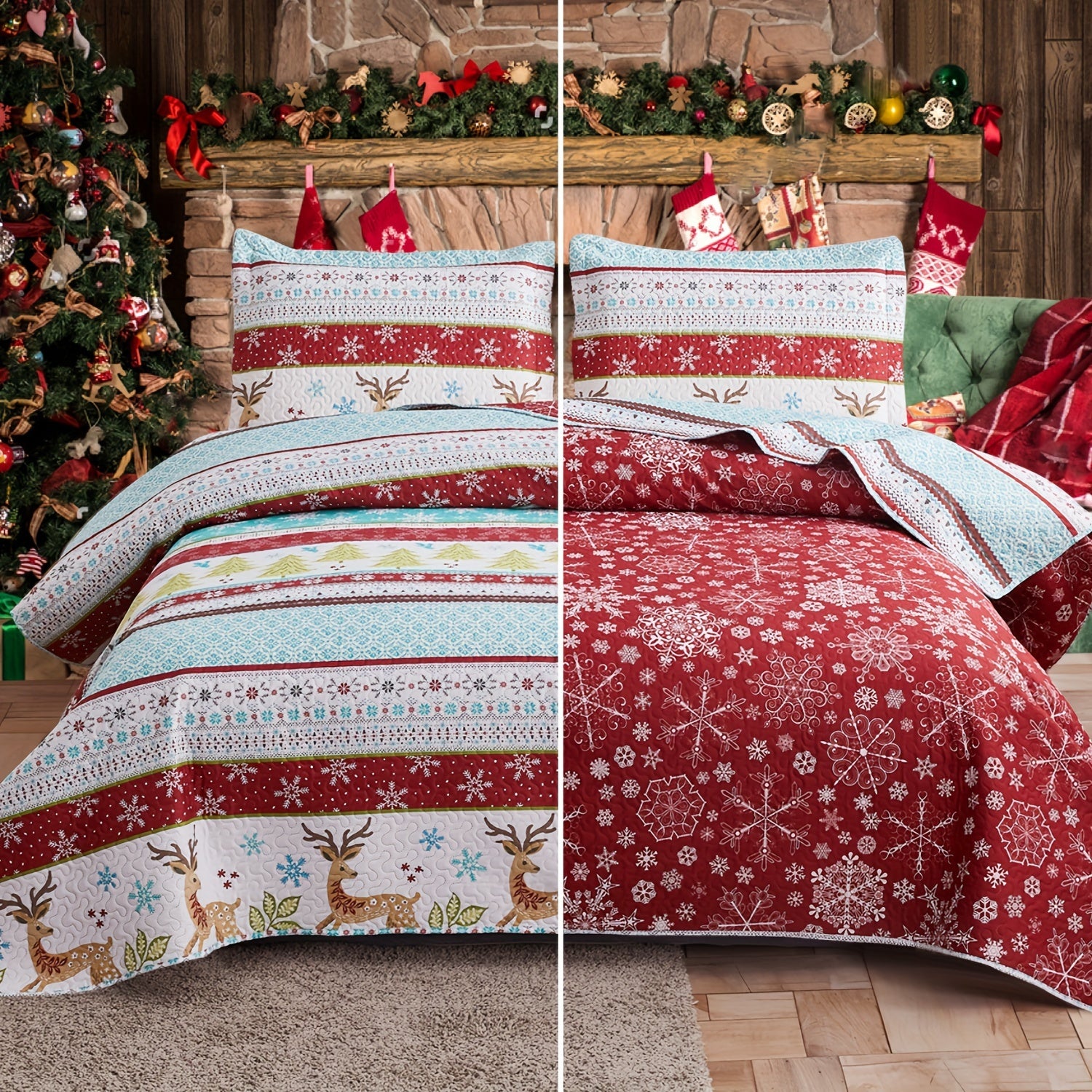 3pcs Christmas  Bedding Set